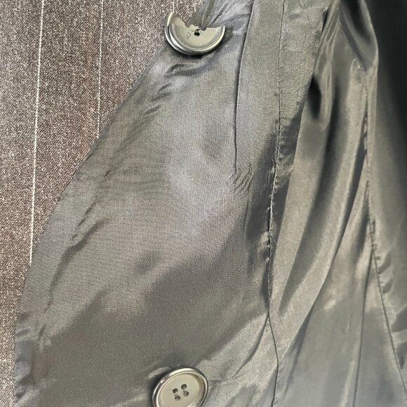 Sinéquanone Wide Neck Double Breasted Diplomatic Stripes Blazer Size 38 - Picture 13 of 13